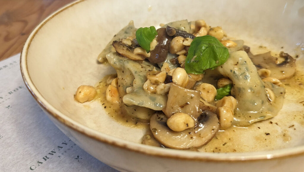 Confit Norfolk Black Chicken Agnolotti recipe